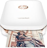 HP Sprocket Imprimante Photo portable (Bluetooth, Impression Couleur sans Encre 5 x 7,6 cm) Blanc