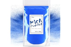 Waysroma Epoxy Resin Colour 100 g, Blue Mica Powder Natural Metallic Epoxy Resin Pigment for Crafts, Paint, Soap, Bath Bombs, Slime, Candles, Jewellery, Cosmetics, Nail Art