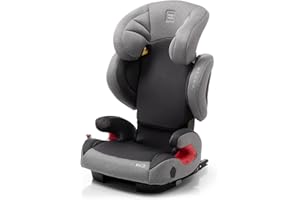 BABYAUTO Mate Fix - Silla de Coche GR. 2/3 ISOFIX, 15-36 Kg, 3.5 a 12 Años, Reclinable, Ajustable y Absorbe Impactos - Acolchada para Mayor Comodidad - color Antracita
