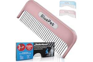 BluePet® Pettine magico per cani e gatti a pelo lungo - Elimina i nodi - Pettine per cani - Utilizzabile anche come spazzola per gatti - Funzione brevettata