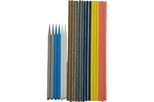 21 lime abrasive de poncage Super Glue Colle21, lime abrasif avec stickabrasif idéal pour figurine et modélisme pour limage précis/Pack de 15 limes abrasives + 6 lime sticks abrasifs -