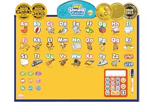BEST LEARNING i-Poster My Learning Board - Interactive Talking Alphabet Wall Chart, Learn ABC, 123s & Music | Birthday Gift Toy for Toddlers Kids