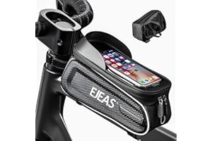 EJEAS Borsa da Telaio per Bicicletta, per Smartphone Fino a 7 Pollici, con Touchscreen Sensibile al TPU, Porta Telefono Bici, Borsa per Cellulare Impermeabile, per Mountain Bike, ed E-bike