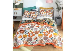 SAYT RLAE 100% Baumwolle Tagesdecke Boho Decke 200x230cm Doppelseitig Kuscheldecke Bettwäsche, Throw Blanket Cover Sheet, Wohnzimmerdecke Couchdecke Sesseldecke Wendedecke Bettüberwurf