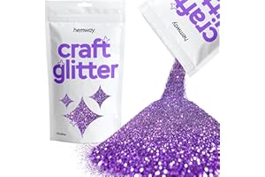 Hemway Craft Glitter - Purple | 100g Ultrafine Metallic Sequin Flakes for Resin & Epoxy Crafts | Supplies for Tumblers, Cards, Jewellery, Candle, Hair, Face, Body & Nail Art