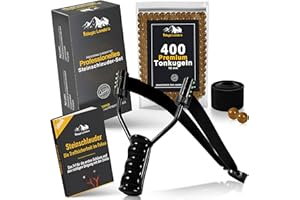 ‎MAGIC LONDO'O Magic Londo'o® Zwille Steinschleuder Profi -Set mit robuster Schleuder Zwille, starkem Gummiband, 200/400/600 harten Tonkugeln für Outdoor inkl. Ersatzgummi und E-Book.