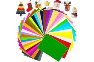 XIANGLONGY 40 Colores Fieltro para Manualidades, 20 x 30 cm Tela Fieltro, Fieltro Manualidades, Adecuado para Ideas de Bricolaje, Adecuado para Costura Artesanal y Proyectos Creativos