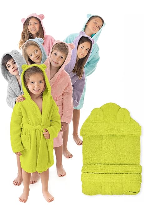 Peignoir Enfant Dinosaure Vertbaudet - Capuche, Ceinture Élastique, 2 Poches - Taille 4 à 10 Ans - 6