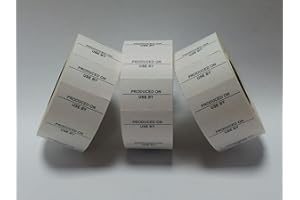 TRS ONLINE CT7 26mm x 16mm Price Gun Labels - printed 'Produced On / Use By' - 10 Rolls / 10,000 Labels