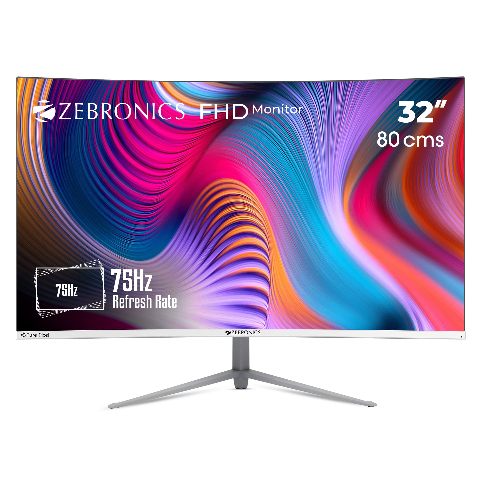 ZEBRONICS AC32FHD LED Curved 75Hz 80Cm (32