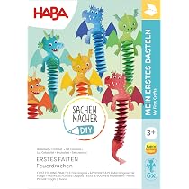 HABA Sachenmacher Premiers collages : Animaux – Kit mosaïque mousse pour 10 tableaux 3D, dès 3 ans, autocollants & modèles, favorise la motricité fine – 2013218