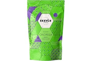 SYZYGY FOOD - Chlorella en Poudre Certifiée Bio - 500g - Chlorella 100% BIO - Paroi Cellulaire Brisée - Détox - Vegan - Protéines Végétales - Satiétant - B12 - Vitamines - Minéraux