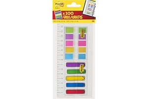 Post-it Ensemble marque-pages/règle avec 100 marque-pages flèches et 80 marque-pages Assortiment de couleurs