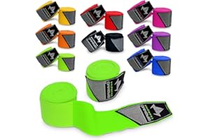 GENERIC Brammo 4.5M Boxing Hand Wraps Elasticated Inner Glove For MMA Muay Thai Kickboxing Bandages - Great Protection for MMA, Muay Thai, Kickboxing, Martial Arts Training & Combat Sports