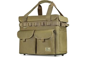 ‎ONETIGRIS OneTigris faltbare Aufbewahrungsbox mit Deckel Camping, Aufbewahrungstasche Outdoor mit Griffen, Camping Tasche, Angeltasche, Angelbox, Kofferraum Organizer für Auto Outdoor