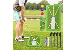 HIUAUIH Green Indoor Golf Mat, Esterilla de Golf para Entrenamiento de Swing y Detección - Práctica de Batting Portátil - Herramienta de Entrenamiento Accustrike