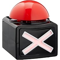 Buzzer De Jeu Lumineux Et Sonore - Bouton Réponse Quiz - Pour Jeux En Famille, En Classe, Soirées - Alimenté Par Piles AA