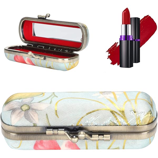 CALIDAKA Lippenstift-Etui Mit Spiegel & Strass – Stylischer Organizer Für Unterwegs