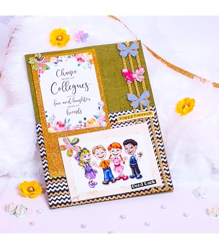 Glückwunschkarte 'You Will Be Missed' – Mit Goldfolie | 8,9x12,4 Cm | Blanko Innen | Für Neuen Job, Abschied & Mehr