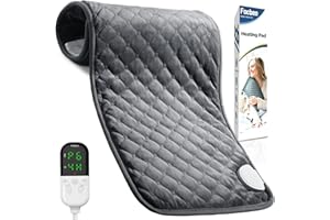 YUZONC Heizkissen mit Abschaltautomatik, Wärmekissen 30x60cm Schnelle Erwärmung, 6 Heizstufen Wohltuend Für Rücken Nacken Abdomen Flastic Velvet Material Machine Waschen