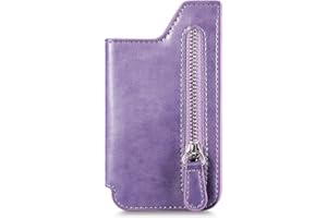 Ysnzaq Slot Card Holder pour Téléphone, Portefeuille Autocollant pour Téléphone Portable Adhésive Attachable Téléphone Porte-Cartes pour iPhone, Galaxy, Huawei.Purple