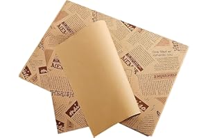 La Llareta 100 Feuilles Fromage Wrap Papier, Papier Emballage Alimentaire, Étanche et Résistant à l'huile, pour Sandwich/Pain/Gâteau/Burger