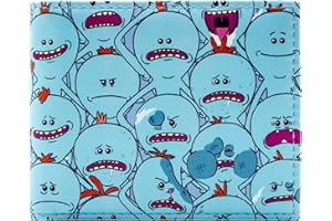 RICK AND MORTY Rick & Morty Mr Meeseeks Existence is Pain Portefeuille Pliant pour ID et Porte-Carte, Bleu