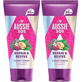 Aussie SOS Repair & Revive Kuru, Yıpranmış ve Hasar G&ouml;rm&uuml;ş Sa&ccedil;lar i&ccedil;in Sa&ccedil; Kremi 350ml (2 paketi)