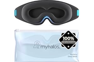 MyHalos® Mask Antifaz para Dormir – para Dormir Mujer y Hombre Modelo 2022 – Antifaz para Dormir Ojos Sin Presión – con Bolsa de Almacenamiento - Viajes, Yoga, Vendaje de Ojos