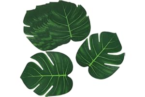 ‎SHINTOP Shintop Palmenblätter Deko, 12 Stück Dschungel Deko Künstliche Blätter Palmblätter für Hawaiian Luau Jungle Beach Theme Geburtstag Party Tropische Dekorationen