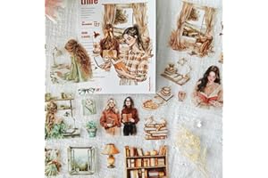 FREKYAR Scrapbook - Set di 20 fogli per album fotografici, per album fotografici, notebook, pittura, calendario, fai da te, mobili (tempo di lettura)