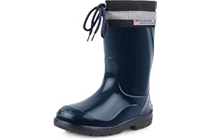 Ladeheid Bottes de Pluie Mixte Enfant Bottes en Caoutchouc Resistantes à l'eau pour Fille et Garçon Chaussures Imperméables LA-972