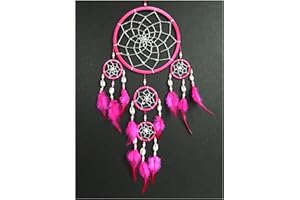 BALI UNBRANDED HANDMADE Shell dreamcatcher pink silver web dream catcher