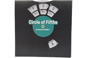 MUSICAL TOOLBOX Rueda de cartas de valor Circle of Fifths y herramienta educativa musical. Rueda de acordes para compositores, profesores y músicos. Tarjeta circular de quintos, funcional para todas las edades.