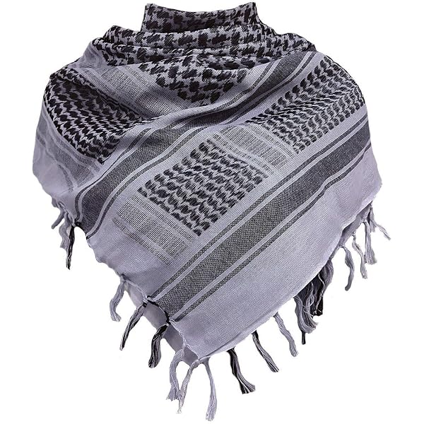 Foulard Palestinien Keffieh - Mousseline De Soie 180x70cm Style Arabe