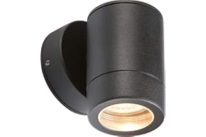 Knightsbridge Outdoor GU10 Fixed Wall Light in Black