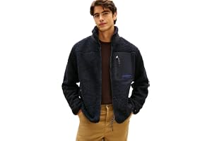 Tommy Hilfiger herr teddy fleece dragkedja genom Mw0mw40420 blixtlås genom tröja (förpackning med 1)