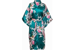 CCcollections Kimono robe long 16 colors Premium Peacock bridesmaid bridal shower womens gift