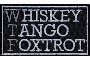 EXPRESS-STICKEREI Whiskey Tango Foxtrot Tactical Military Iron on Patch - Special Forces Sew on Patch for Marines, Army People, American Patriots, Bikers - Cool Patches for Jackets, Caps | 70x40 mm