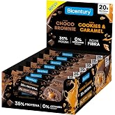 Bicentury Choco Brownie Protein Bars 20g Protein | Pack 12 Bars | No Added Sugars | High Fiber | Protein Rich Fitness Snack