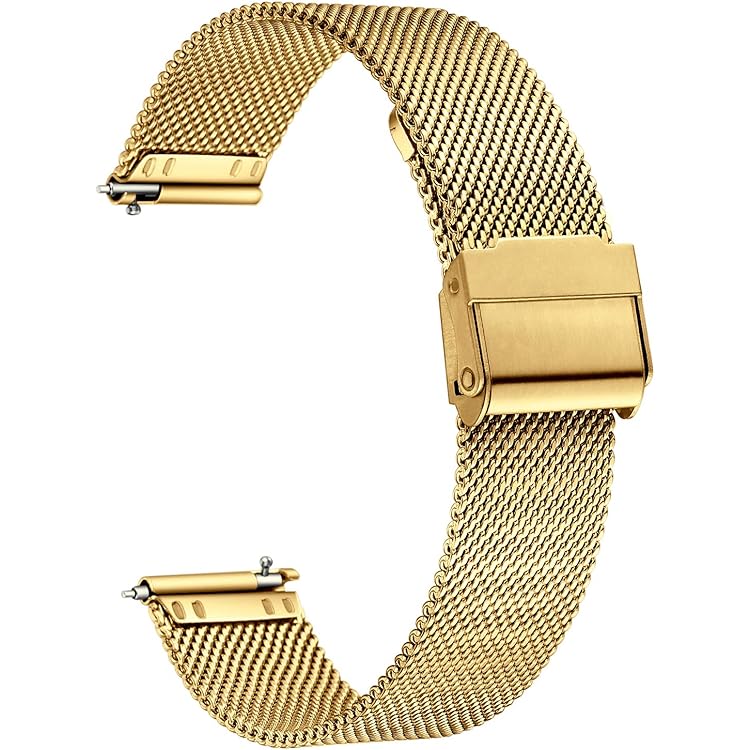QUARKZMAN Horlogeband van roestvrij staal 316L, 18 mm, met snelsluiting