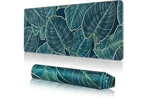 EFISH Duża podkładka pod mysz do gier z przeszytymi krawędziami, rozszerzona podkładka pod mysz, trwała, antypoślizgowa podstawa z naturalnej gumy, zmywalna podkładka pod klawiaturę, podkładka na