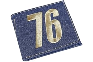 DIFUZED Fallout 76 Embroidered Vault Vintage Denim Bi-Fold Wallet, Male, One Size, Blue (MW060533FAL) Porte-Monnaie, 16 cm, Bleu (Blue)