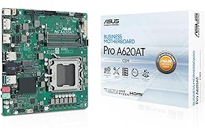 ASUS PRO A620AT-CSM, Scheda Madre Business AMD Mini ITX, Socket AM5, DDR5, Slot M.2, Ethernet, HDMI, DisplayPort, USB-A 3.2 Gen 1, USB-A 3.2 Gen 1, USB-C 3.2 Gen 2, CPU Ryzen 9000-8000-7000, Nera