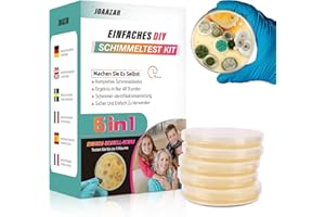 JOAAZAR Schimmeltest Kit für ZuHause - Schimmelpilz Test für 5 Räume - Schimmelpilz Schnelltest Raumluft Kit für die Luftqualität in Innenräumen - Inklusive Identifikationsleitfaden & Anleitung