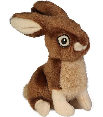 GoDog Wildlife Kaninchen Plüschspielzeug Für Hunde – Mit Quietscher & Kauschutz, Braun, Größe L – Super Robust Zum Kauen Und Kuscheln