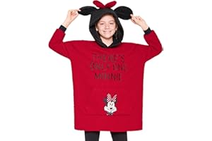 Disney Sudaderas con Capucha para Niña, Sudadera Stitch Niña, Batamanta Infantil, Bata Manta Polar Oversize Ropa para Niñas