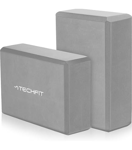 Set 2 Blocchi Yoga In EVA Antiscivolo 23x15x7,5 Cm – Morbidi, Leggeri, Con Cinghia Elastica 183 Cm Per Stretching E Meditazione