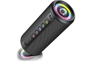 DOTN Portable Bluetooth Speaker with Loud Stereo Sound, Bluetooth 5.4 Speaker Wireless with 4 RGB Lights, TWS Pairing, 3 EQ Modes, Built-in Mic, IP7 Waterproof Outdoor Speaker for Party Travel Home Gifts