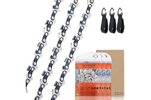 Savior 3-Pack Chainsaw Chain for 12 Inch Bar, 44 Links, .043" Gauge, 3/8" LP, Low-Kickback Chains for Stihl MS170 MS171 MSE170 MS192T and More